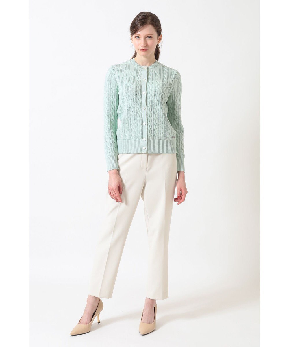 DAKS ミックスケーブルニットカーディガン 