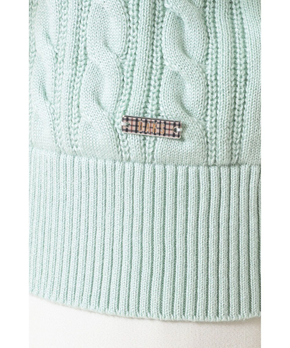 DAKS ミックスケーブルニットカーディガン 