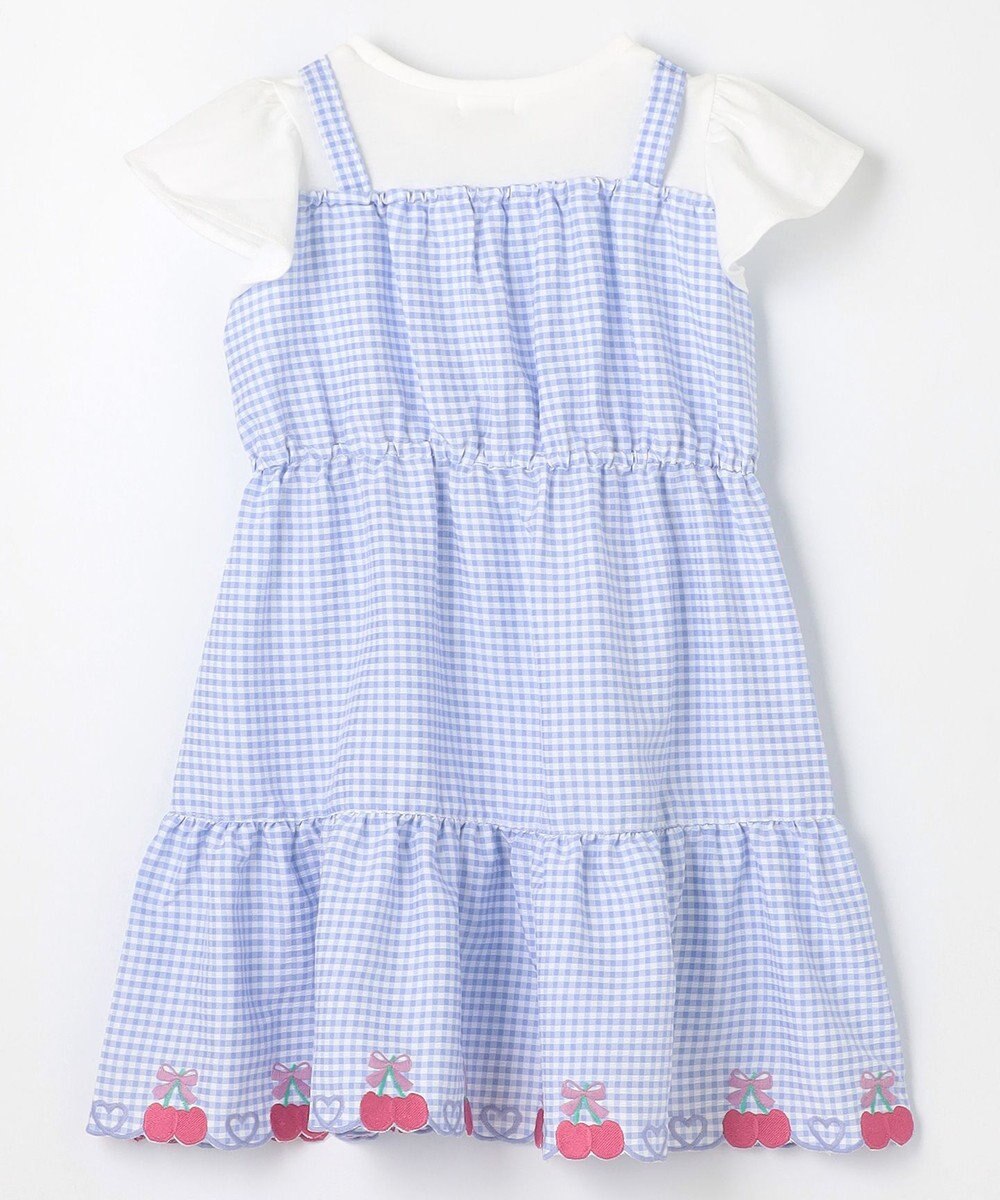ANY KIDS ギンガム ドッキングワンピース 