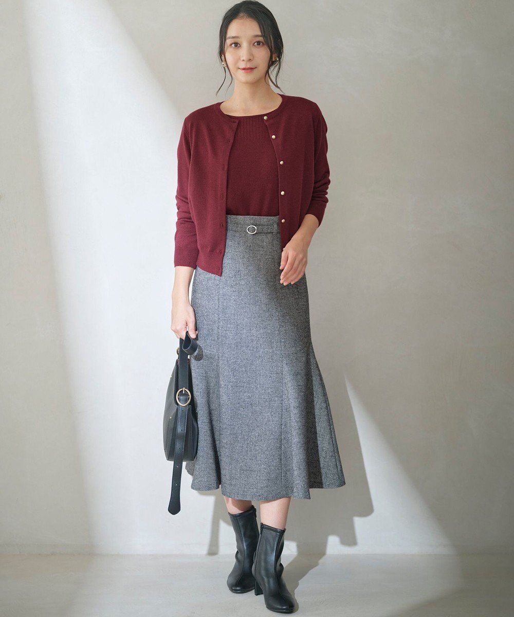 ANY SIS 【ウールブレンドシリーズ】ベーシック カーディガン 