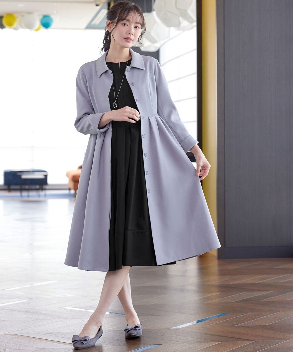 Tiaclasse 【セレモニー・新色追加】キーネックフレアワンピース 