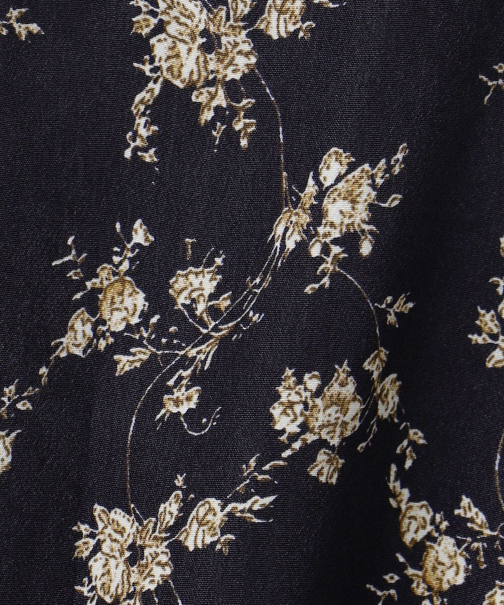 Feroux 【洗える】フラワープリント クラシカル ワンピース 