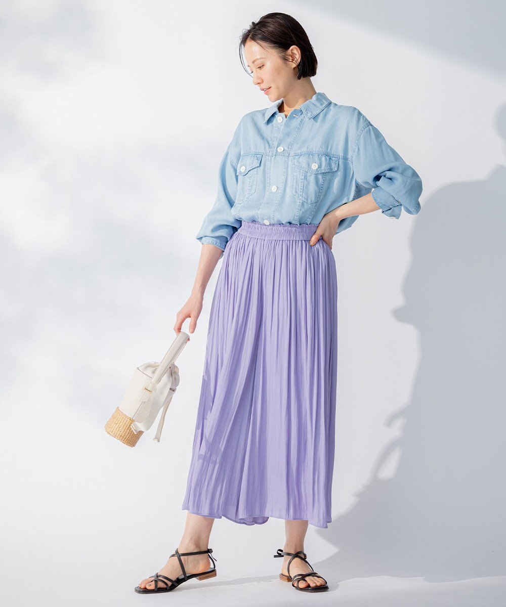 自由区 【WEB限定/洗える】ツイルギャザーパンツ 