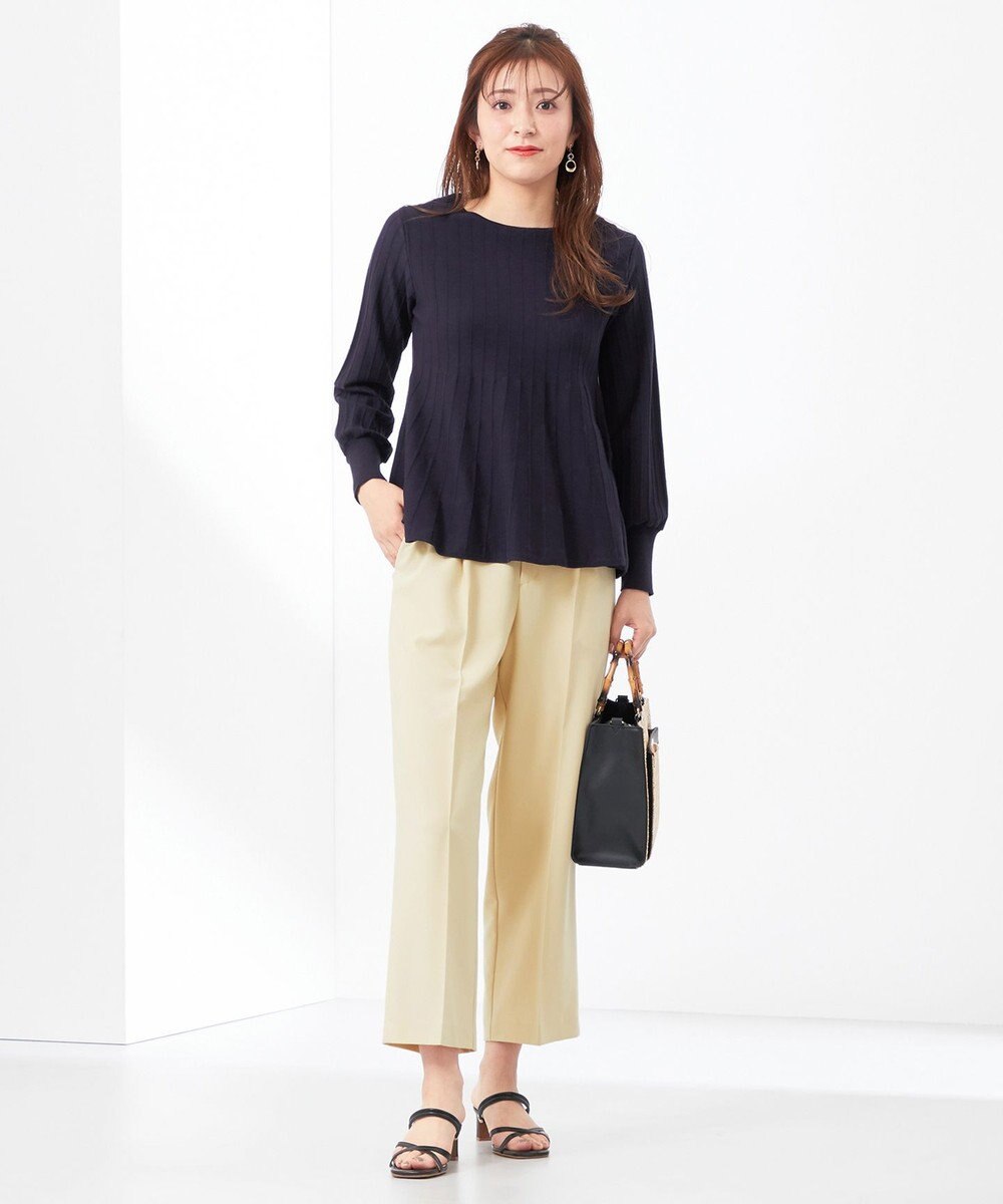 ANY SIS L 【洗える】ペプラム ニット 