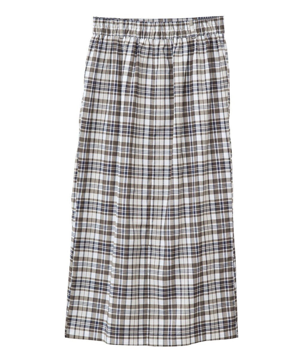 Green Parks チェック柄シャーリングＩラインスカート 