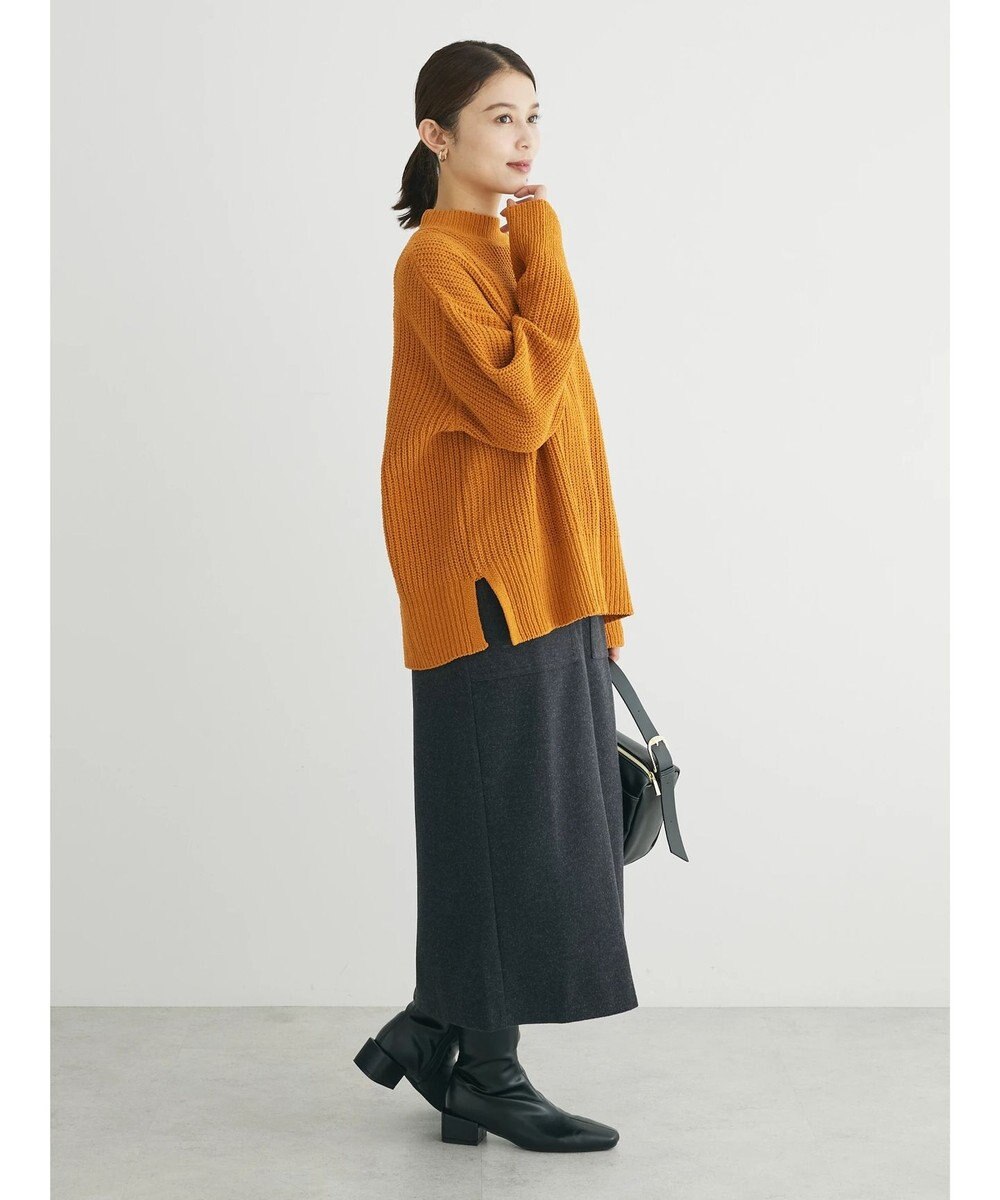 Green Parks ｍｏｋｏモール畦編みモックネックプルオーバー 