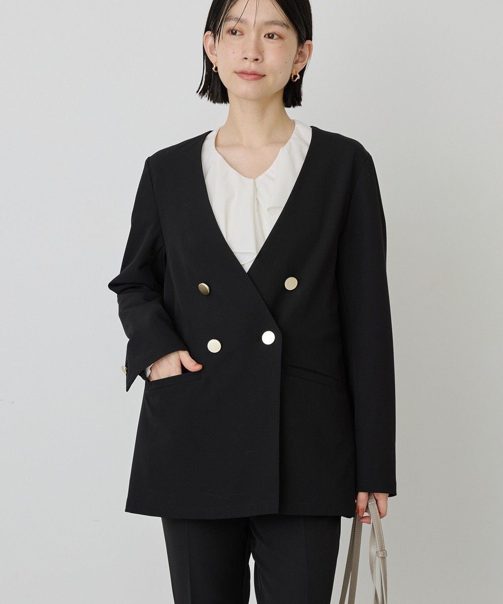 AMERICAN HOLIC 【イージーケア】ノーカラージャケット 