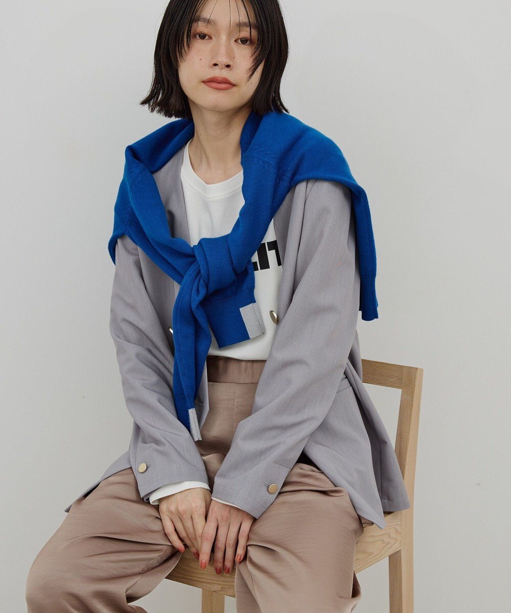 AMERICAN HOLIC 【イージーケア】ノーカラージャケット 