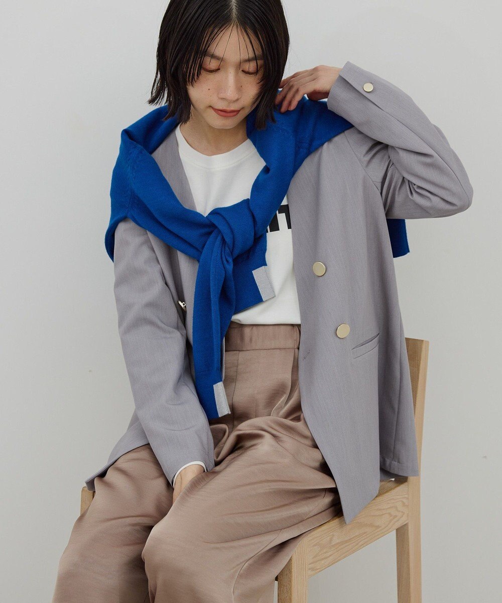 AMERICAN HOLIC 【イージーケア】ノーカラージャケット 