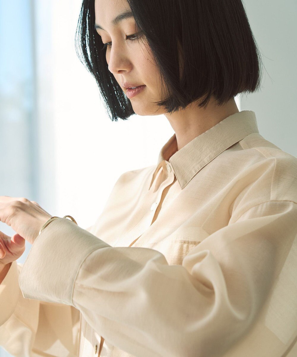 UNFILO シアークロップドシャツ 