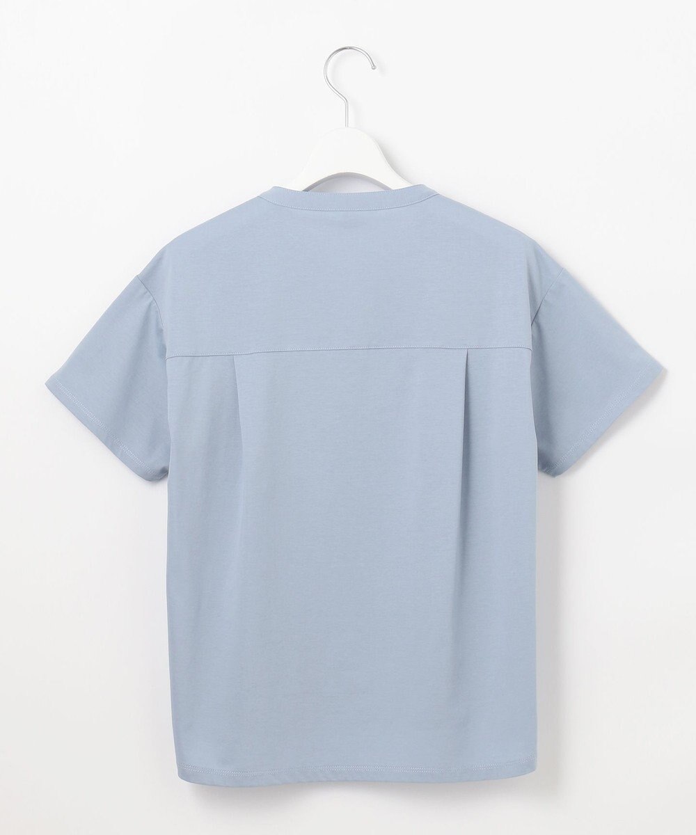 J.PRESS LADIES 【洗える・接触冷感】プレーティングジャージー バンドカラー カットソー 