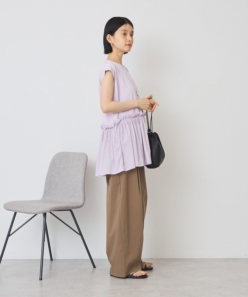 AMERICAN HOLIC 汗染み防止・異素材ペプラムプルオーバー 