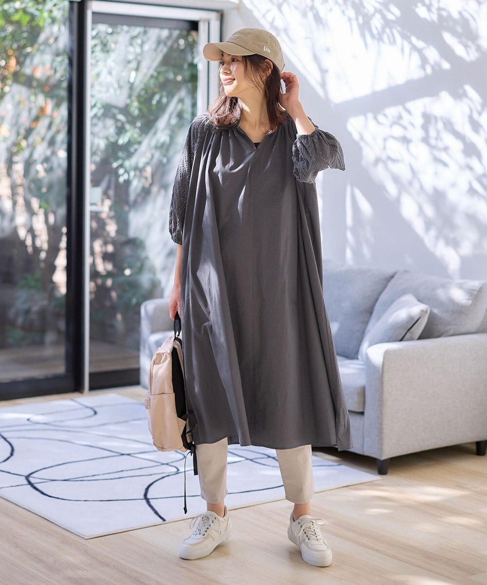 ANY 【ペチコート付】エンブロイダリーワンピース 