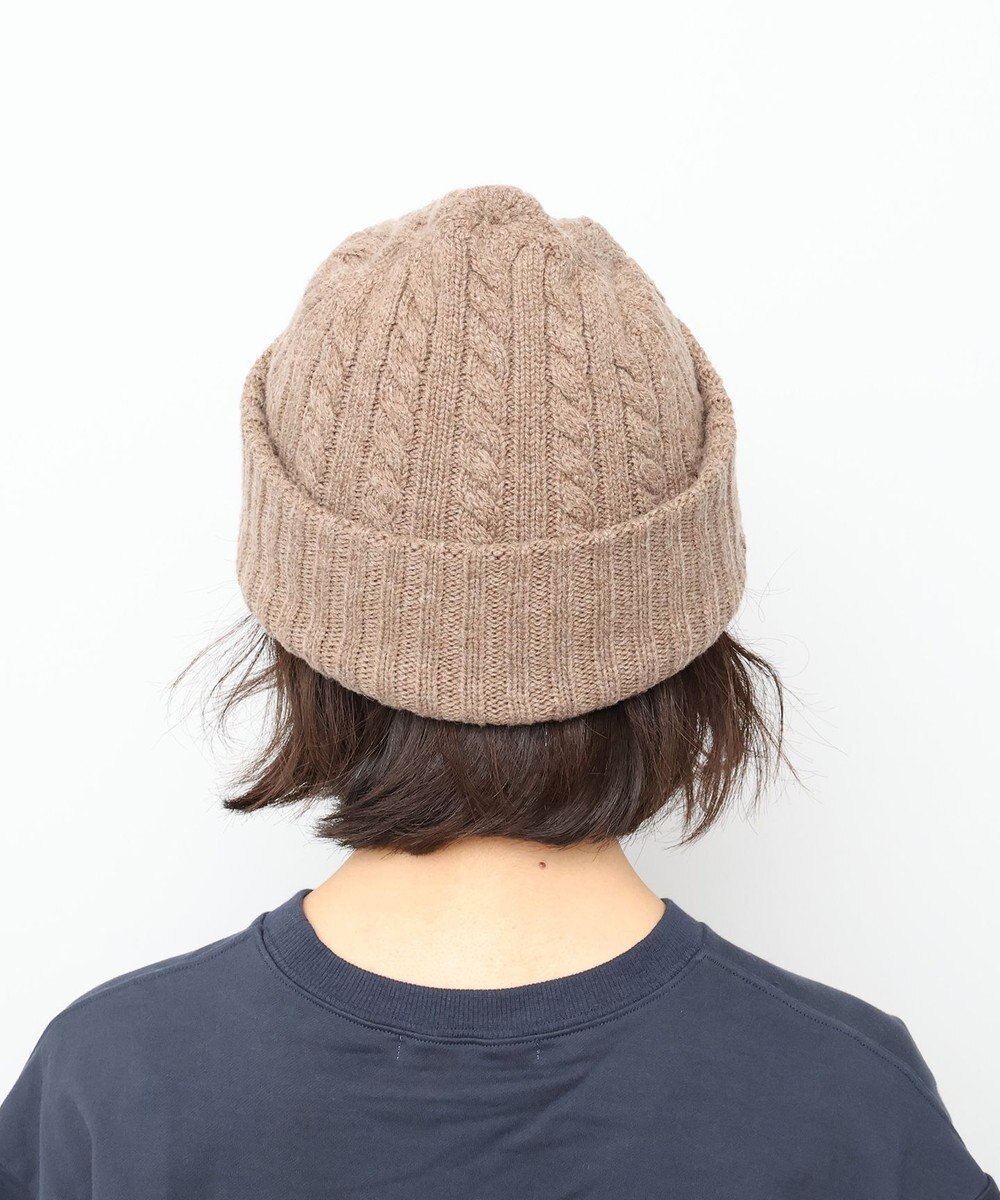 WHITE MAILS 【UNISEX】WOOL PAPER DOUBLE KNIT ケーブルビーニー 