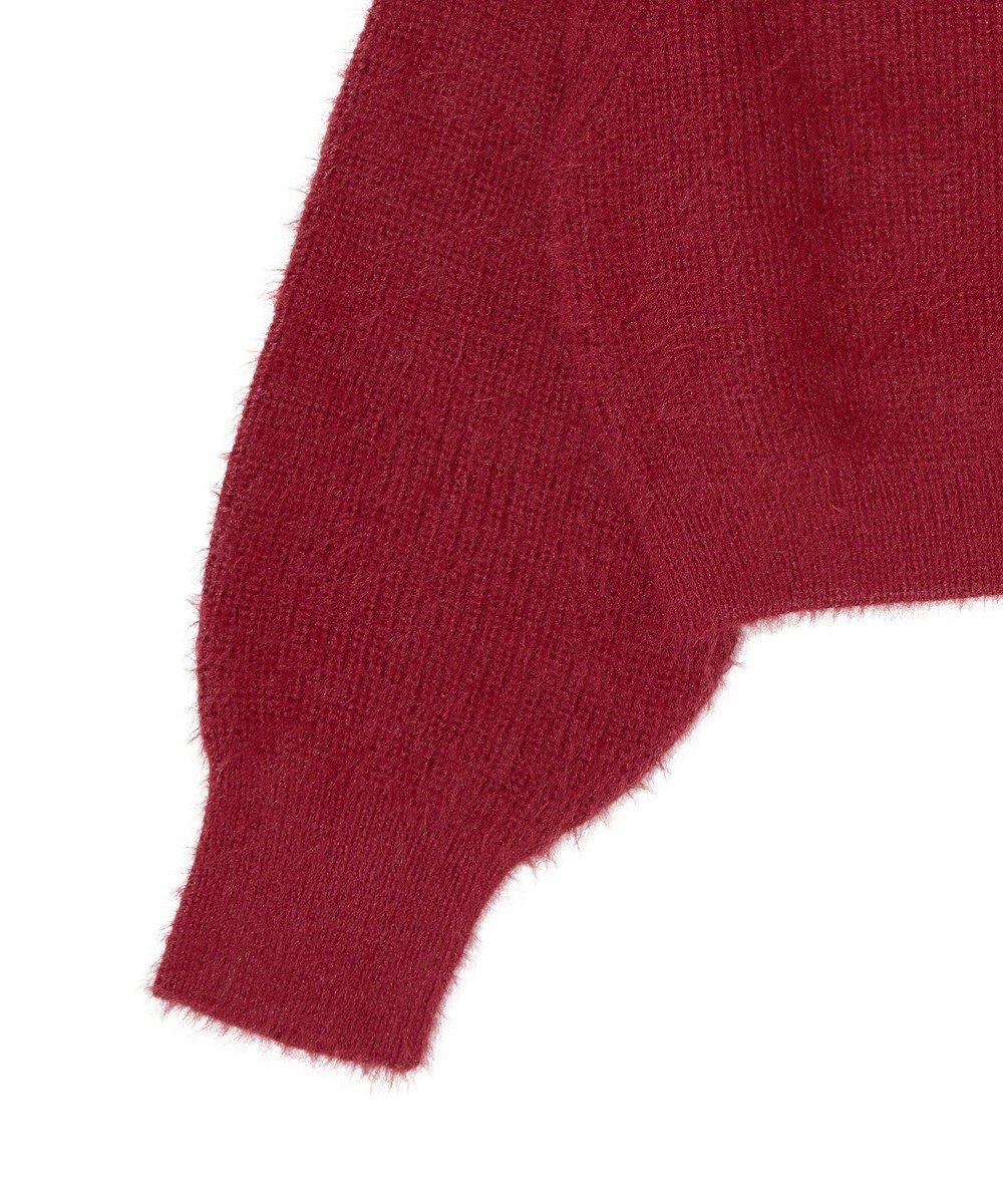 earth music&ecology ロングシャギースリットネックニットプルオーバー 