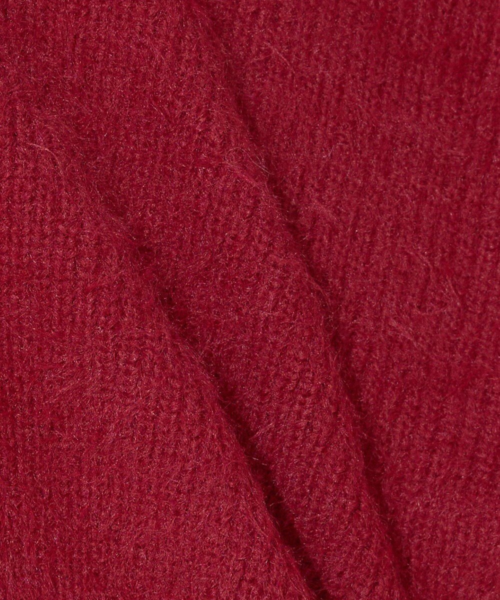 earth music&ecology ロングシャギースリットネックニットプルオーバー 