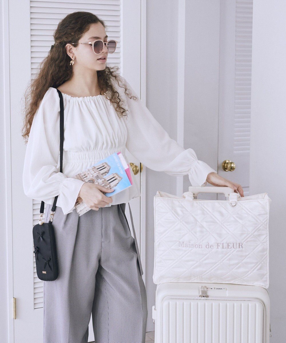 Maison de FLEUR リボン付きマルチショルダーバッグ 