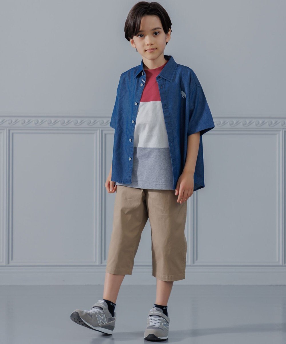 J.PRESS KIDS 【100-130cm】バックブル ダンガリー 半袖シャツ 