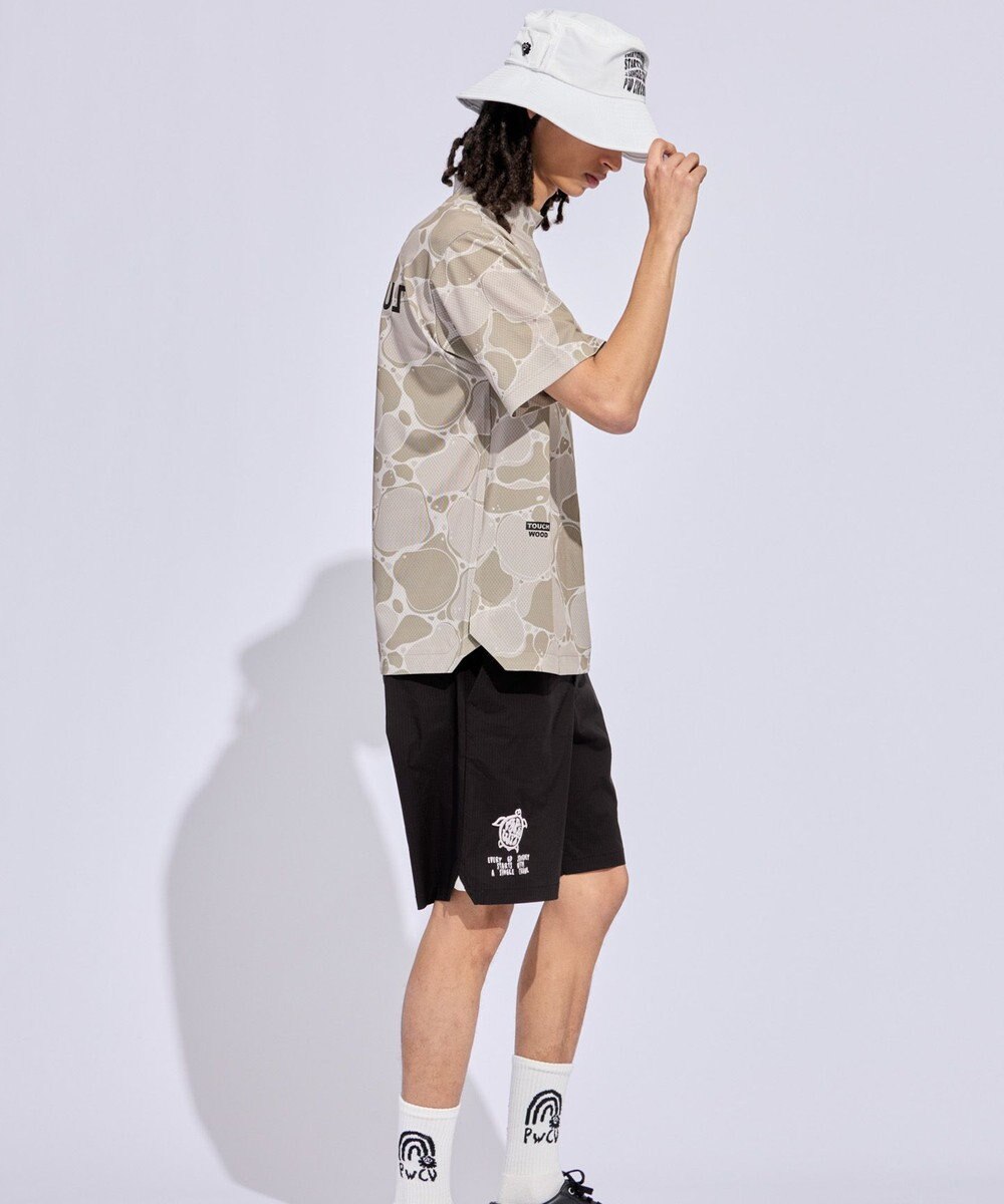 PW CIRCULUS 【MEN】WATER SURFACE プリントモックネックT ゴルフ 