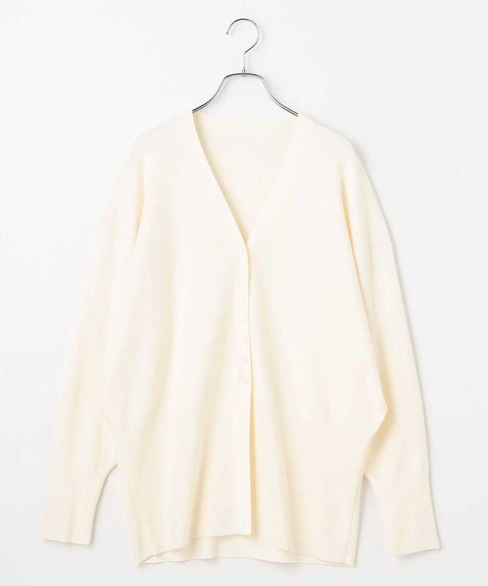 #Newans 【洗える】ファインボタンＶネックカーディガン 