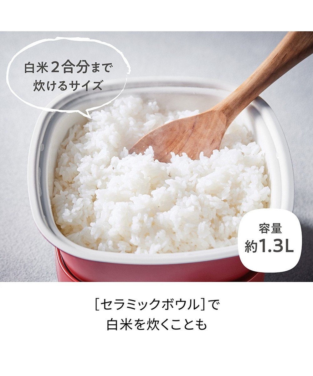 YAMATO テーブル＆キッチン 【レコルト】ポットデュオキャレ  レッド  RPD-4(R) 