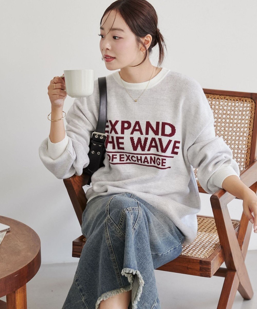 WEGO グラフィックニットBIGプルオーバー 