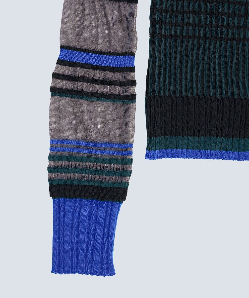 COQ CONCORD カラーブロックリブニット 