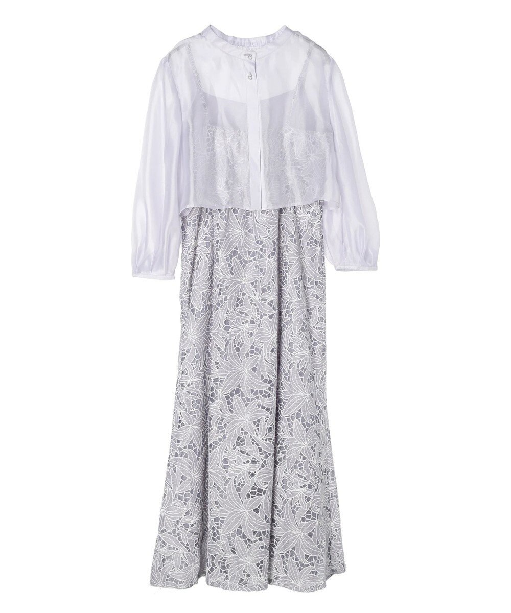 earth music&ecology ＳＥＴ２点　シアーブラウス＋レースキャミワンピース 