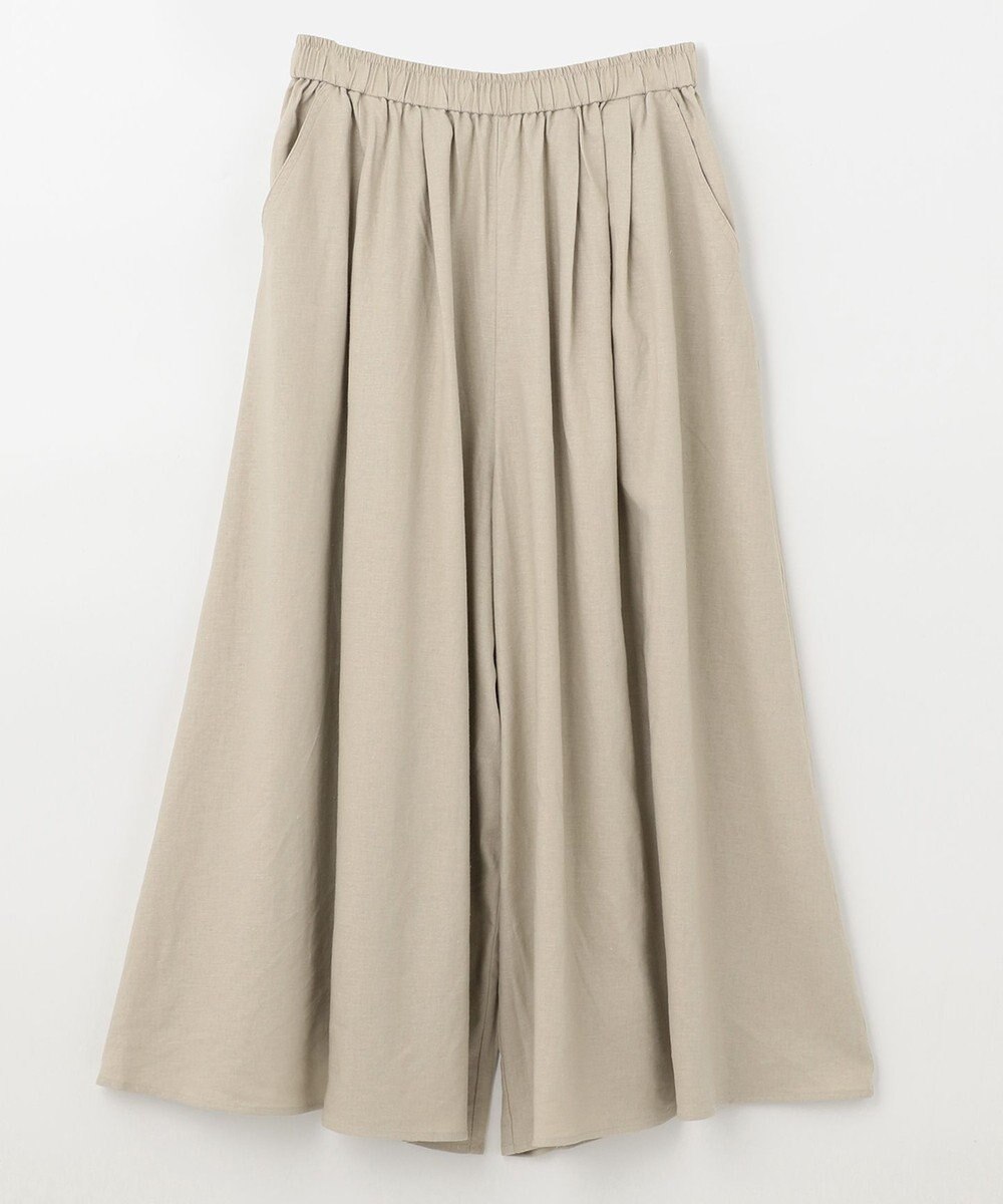 ANY 【接触冷感・UVケア】清涼リネン ガウチョパンツ 