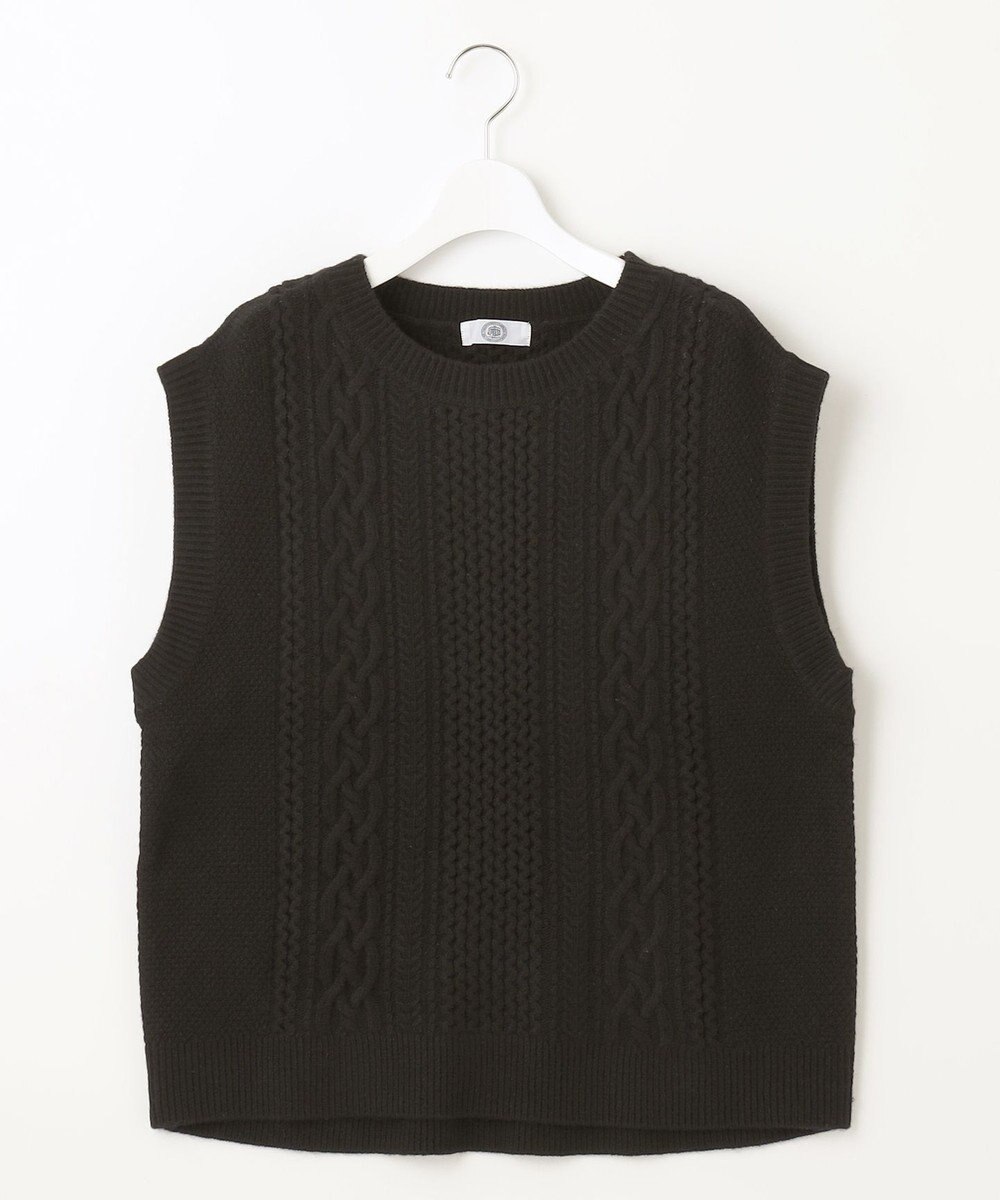 J.PRESS LADIES 【洗える】アラン ニットベスト 