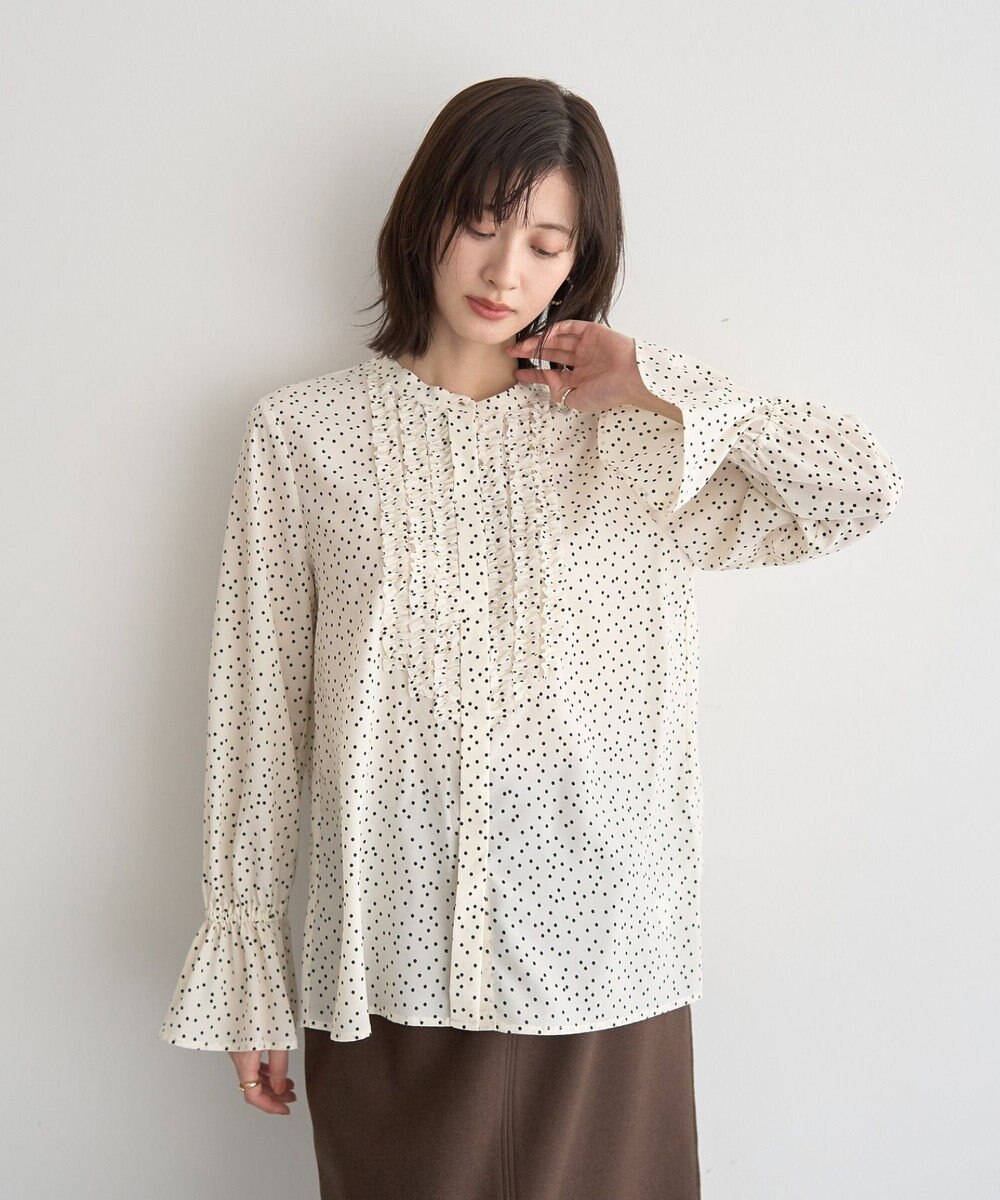 YECCA VECCA フリルデザインブラウス 