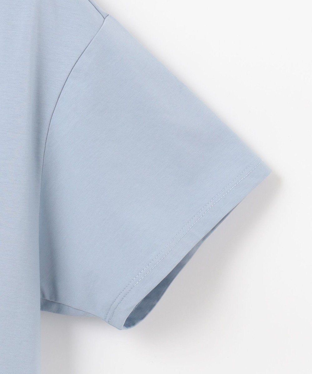 J.PRESS LADIES 【洗える・接触冷感】プレーティングジャージー バンドカラー カットソー 