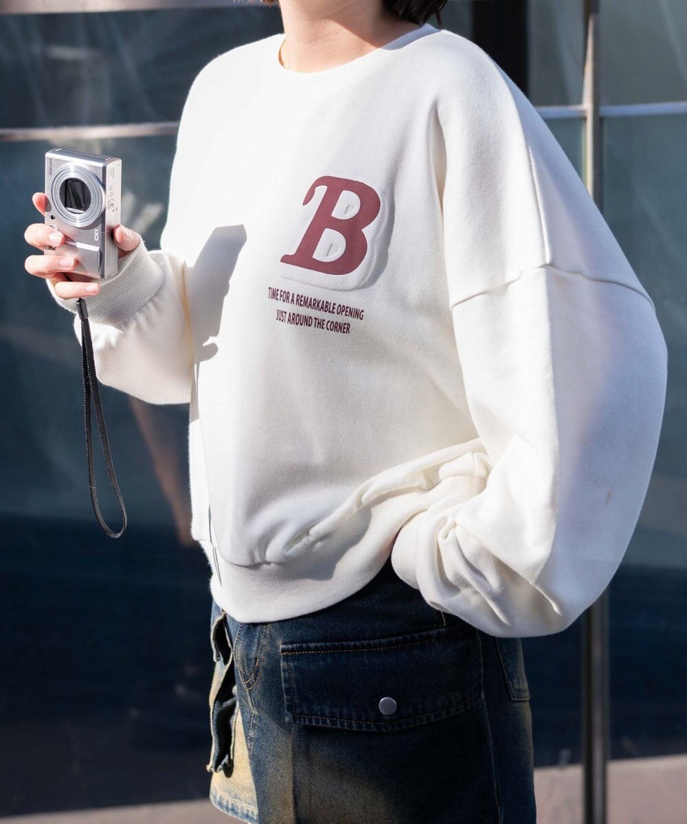 WEGO フォームプリントロゴスウェット 