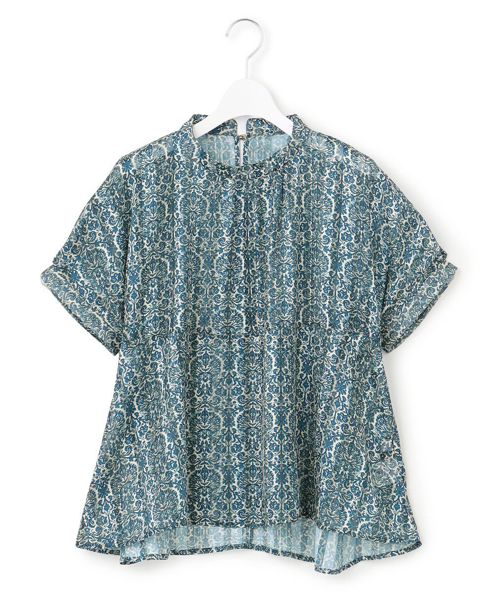 J.PRESS YORK STREET 【WOMEN】オリジナルタイルプリント ブラウス 