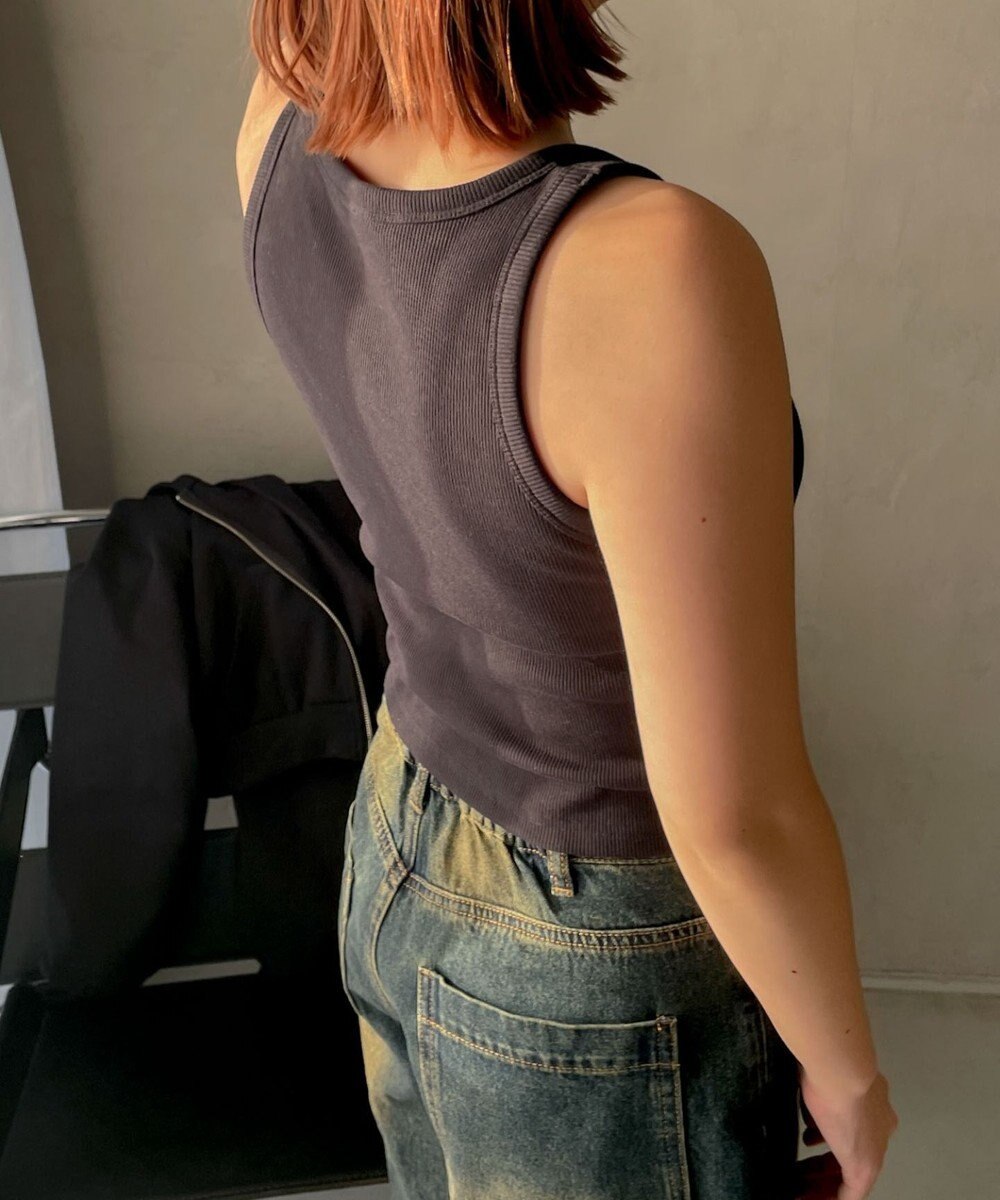 WEGO 【カップ付きインナー/SMサイズ展開】なちゅ盛れカップインアメスリタンク 