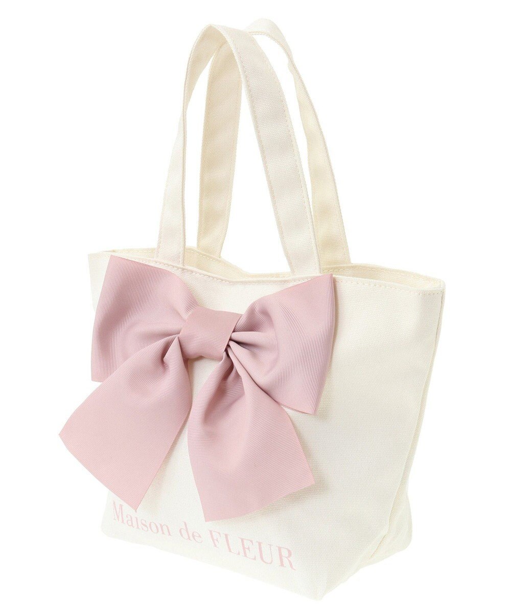 Maison de FLEUR EC限定 リボンキャンバストートバッグ 