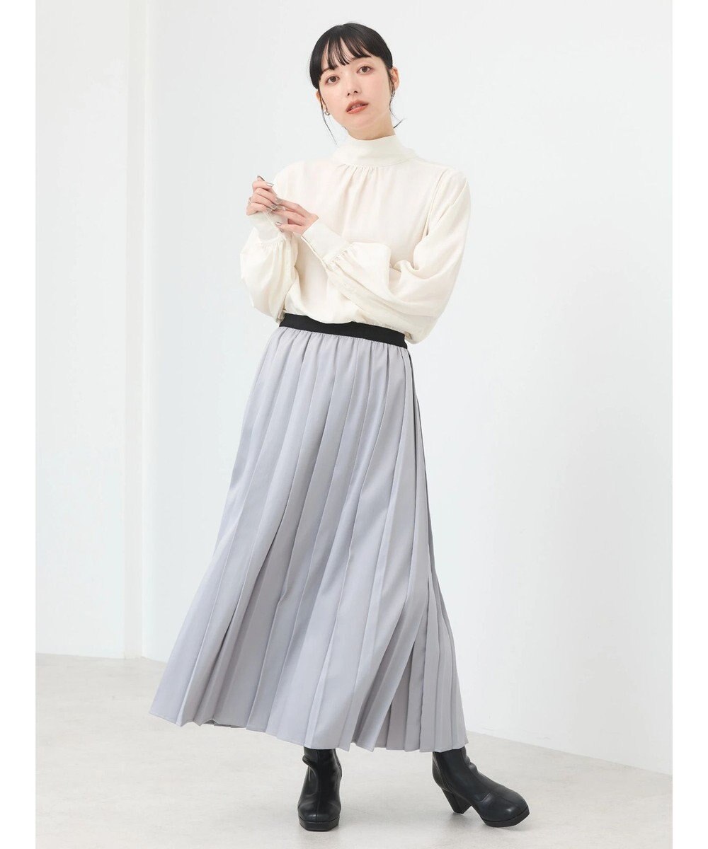 earth music&ecology サテンプリーツスカート 