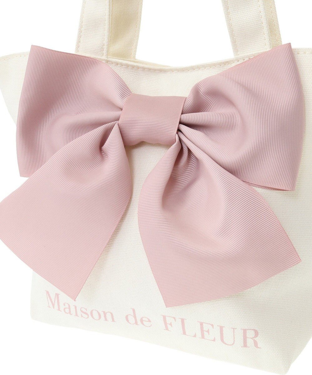 Maison de FLEUR EC限定 リボンキャンバストートバッグ 