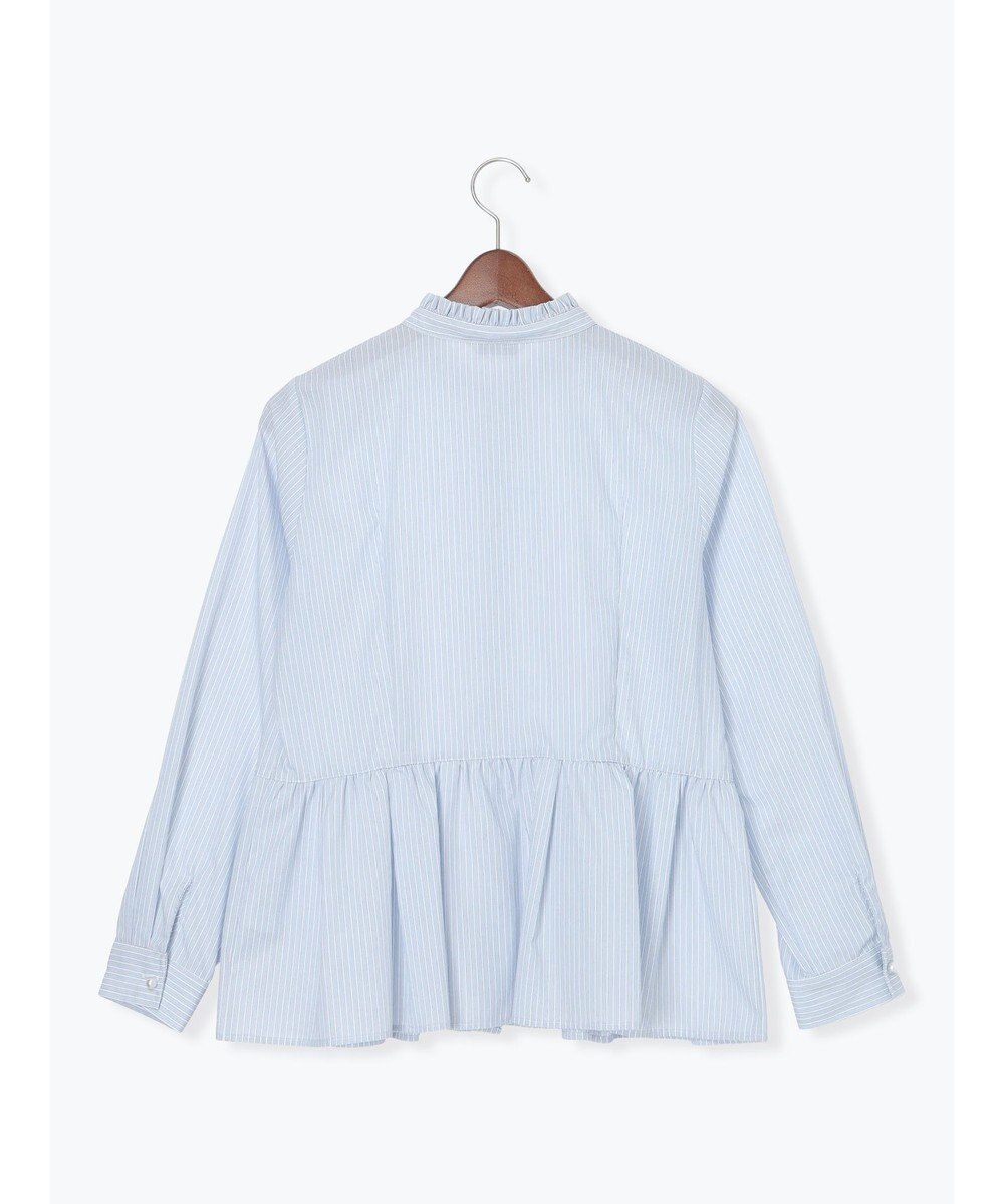 Te chichi パール釦スタンドフリルペプラムブラウス 