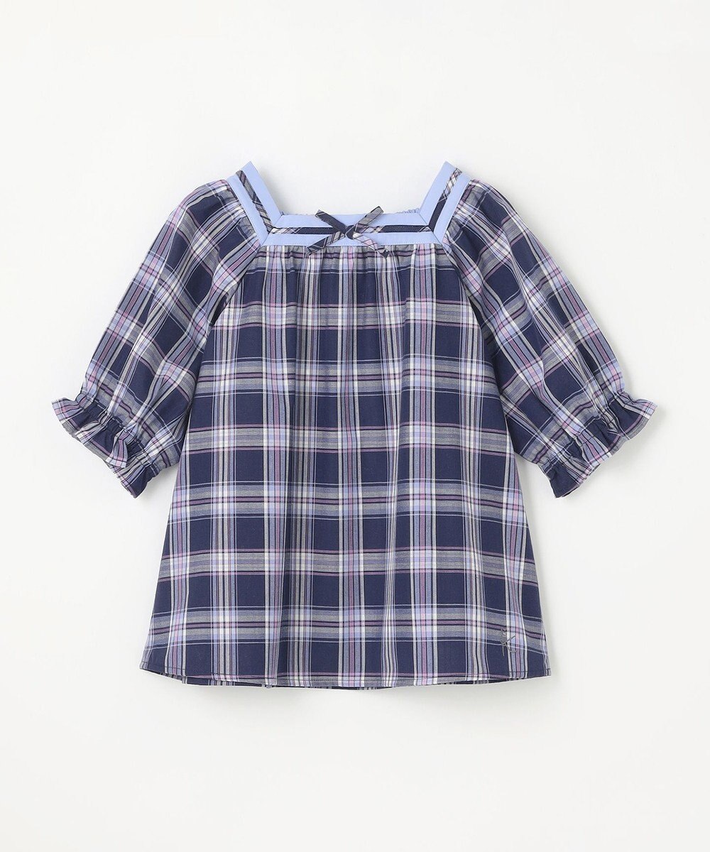 組曲 KIDS 【110-140㎝】プランタンチェック ブラウス 