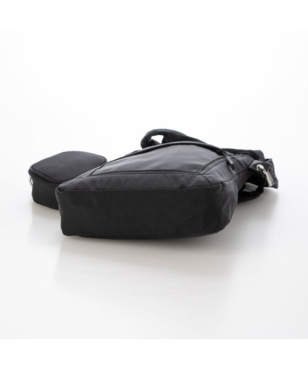 UNBILLION カシュカシュ cachecache / ミニポーチ付きギャザーショルダーナイロンバッグ 