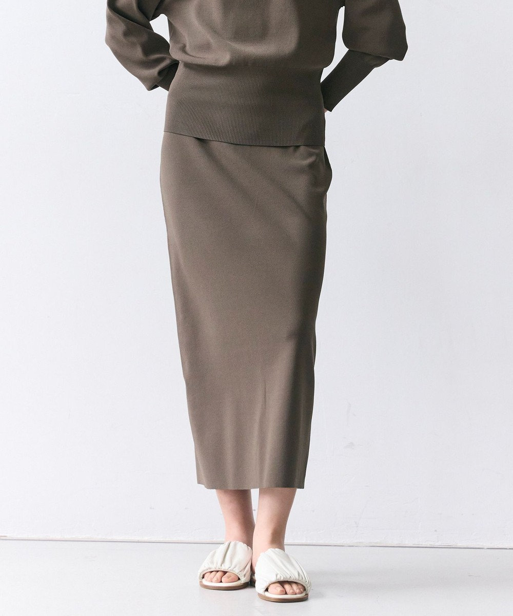 BEIGE， LAURA / ドライタッチ ストレッチニットスカート 