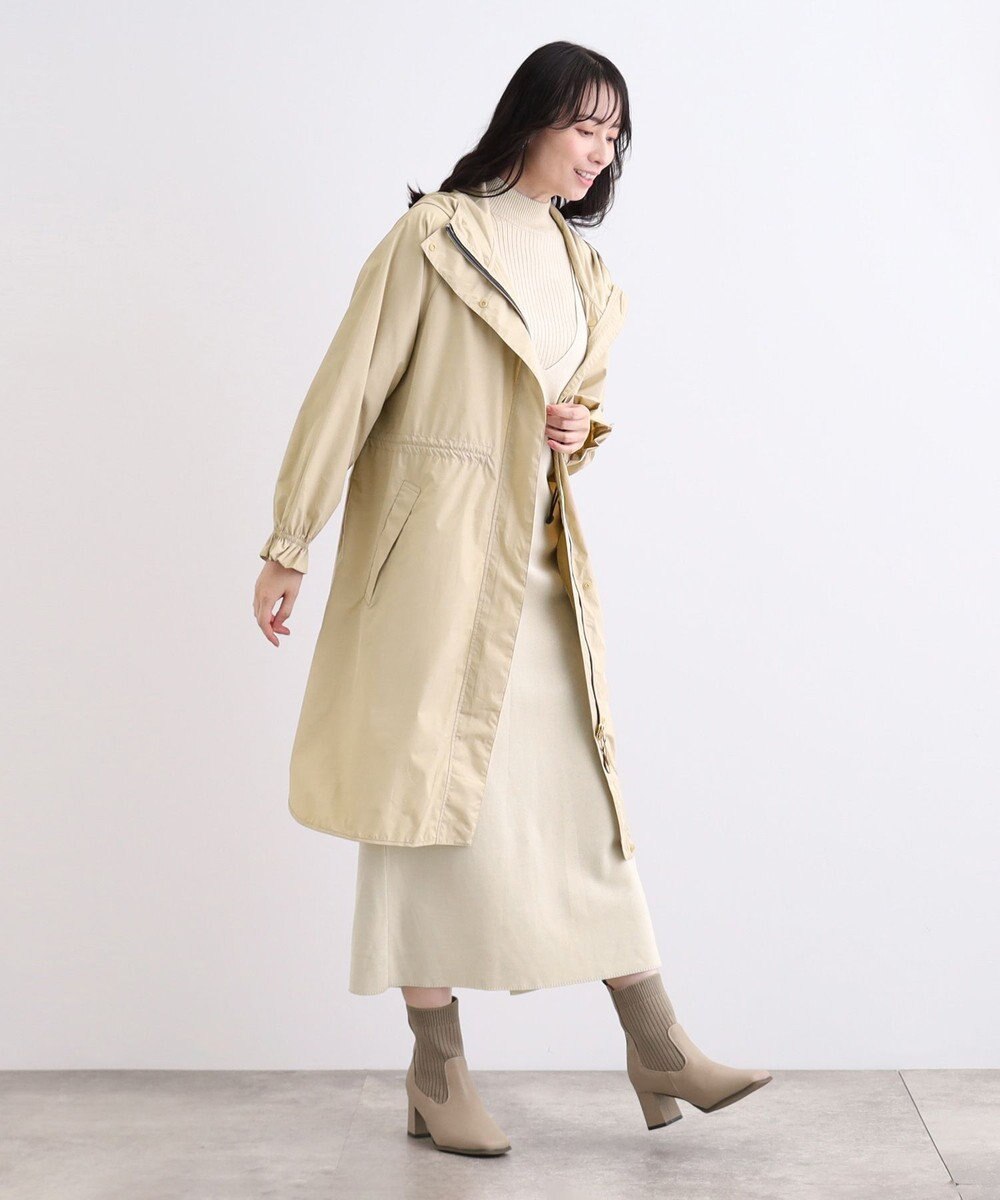 MOONBAT 【撥水】LIGNAGGIO ウエストギャザーフードコート 