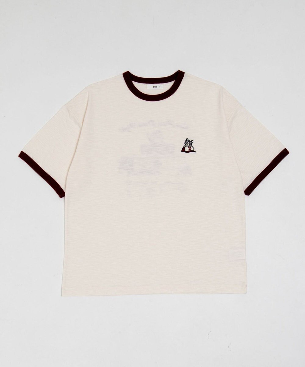 WEGO ワンポイント刺繍リンガーT（SS） 