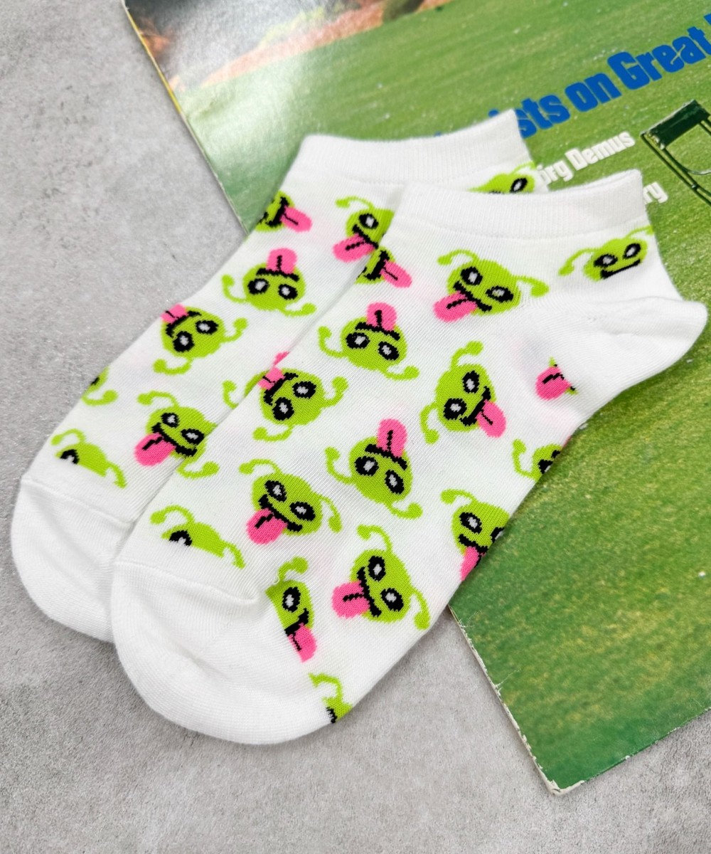 WEGO エイリアン総柄ショートソックス 