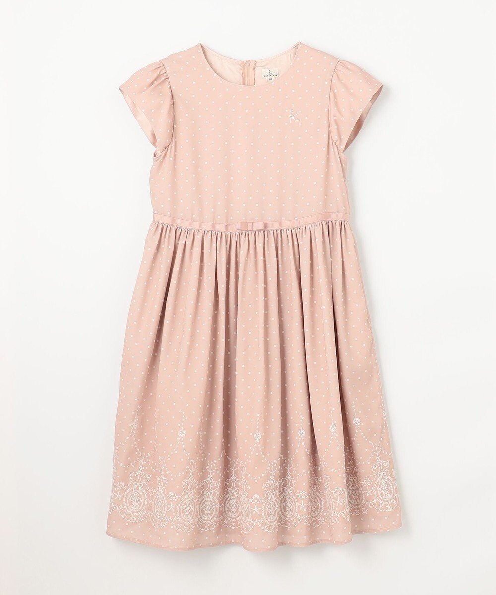 組曲 KIDS 【150-170㎝】ドットシフォン ワンピース 