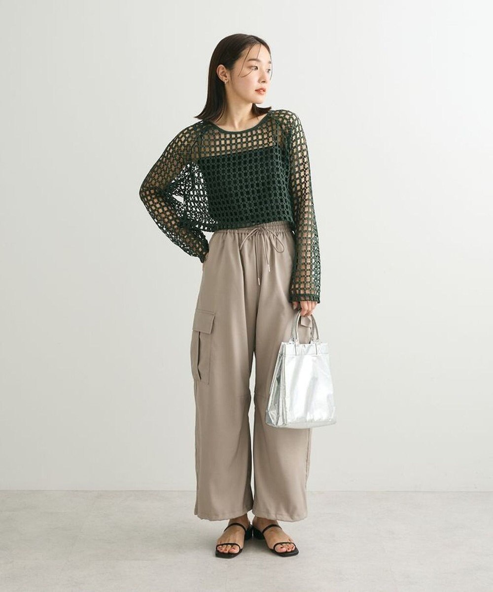 Green Parks ・ＳＵＧＡＲ　ＳＰＯＯＮ　フラワーメッシュプルオーバー 