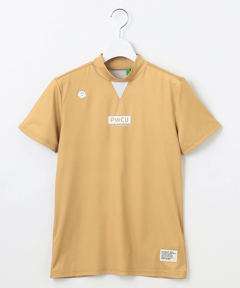 PW CIRCULUS 【吸水速乾 / UV遮蔽率96.3% UVカット / ストレッチ】【WOMEN】メッシュコンビモックネックT ゴルフウェア レディース 