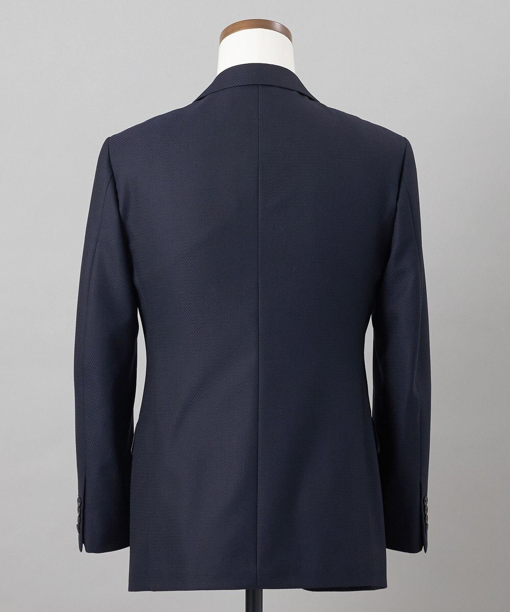 GOTAIRIKU 【御幸毛織】ドライスピナーツイルストレッチスーツ_ネイビー格子 