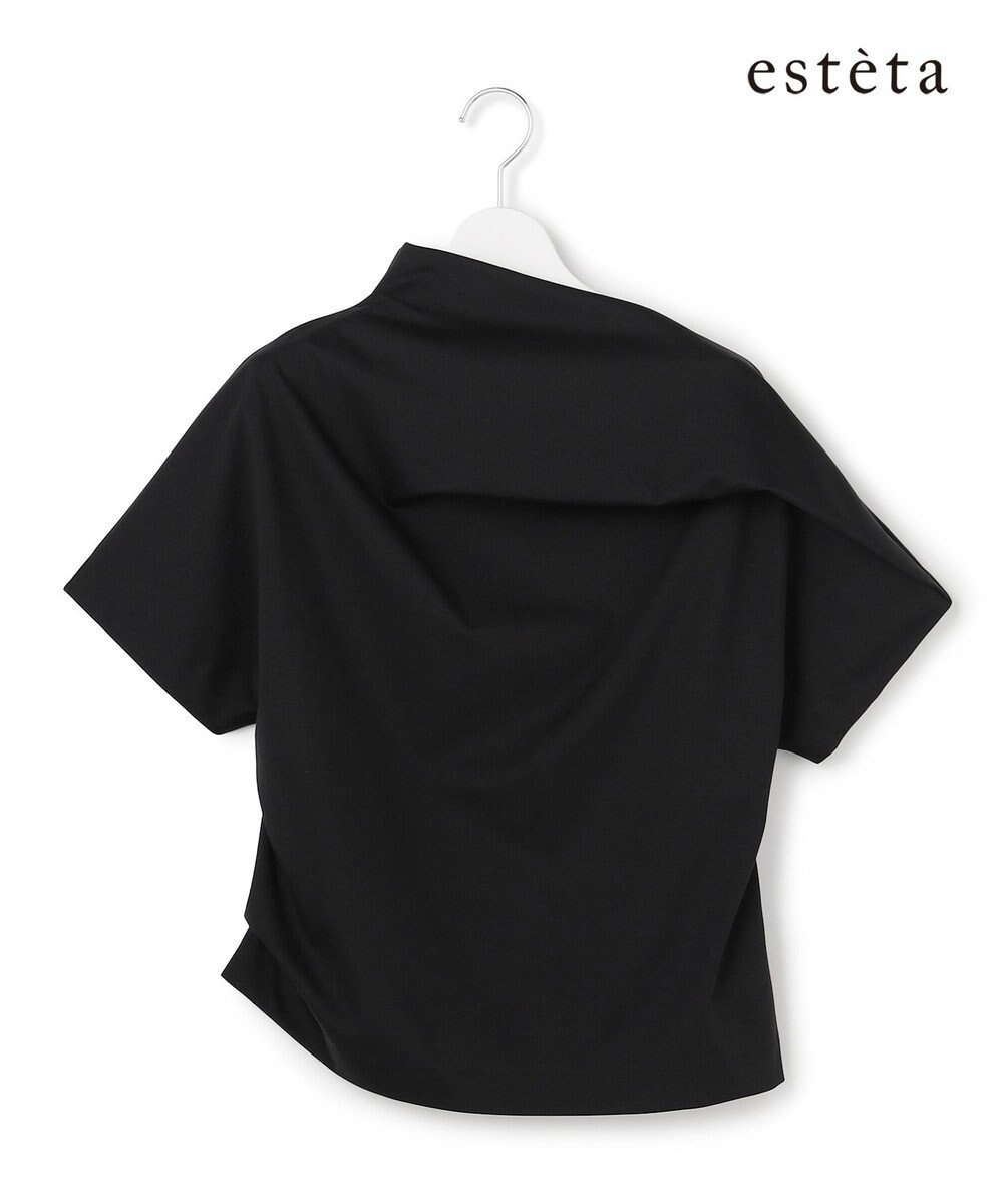 23区 L 【エステータ】トリアセファインジャージー アシンメトリーハイネック カットソー 